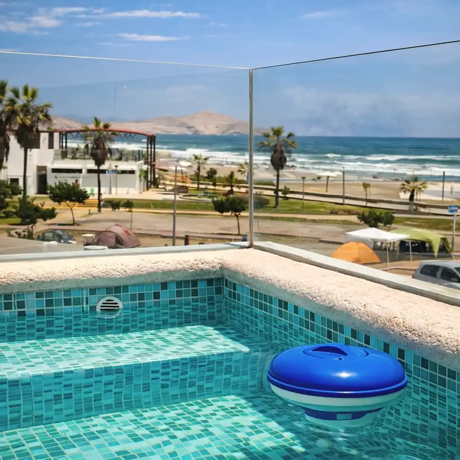 Piscina con vista al mar – Casa Chocaya alquiler playa Asia Lima